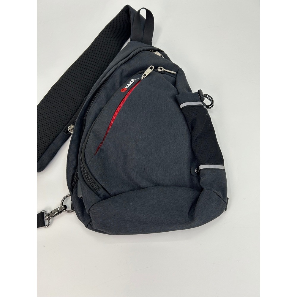 KAKA‎ Sling Bag Crossbody Backpack RFID Proof Charcoal Gray Travel Hiking Mens